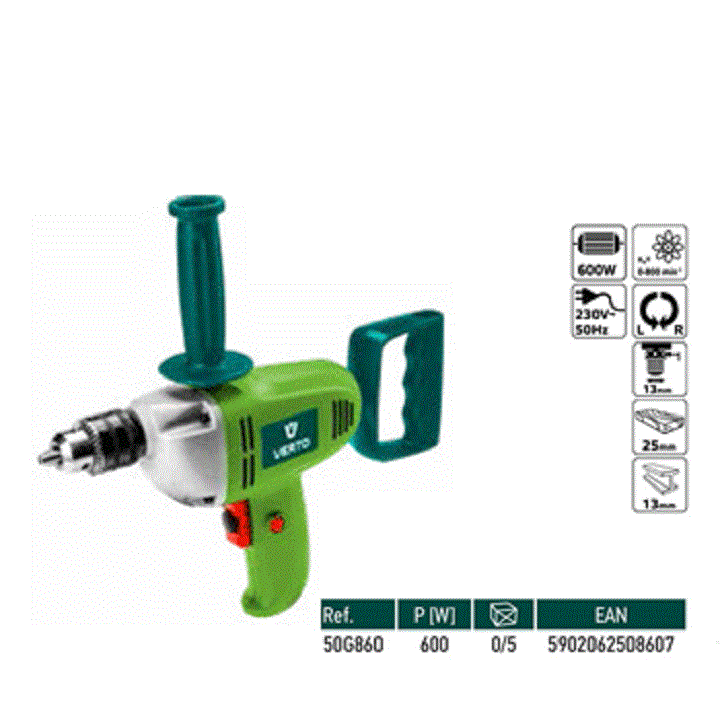 Električni mikser 600W 230V 50G860 Verto