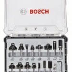 Komplet raznih glodala, 15 komada, držač od 6 mm 15-piece Mixed Application Router Bit Set (2607017471) BOSCH