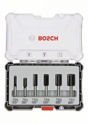 Komplet ravnih glodala 6 komada prihvat 8 mm (2607017466) BOSCH