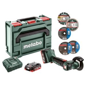 Akumulatorska ugaona brusilica  PowerMaxx CC 12 BL LiHD; 2x4,0Ah; (600348800) METABO
