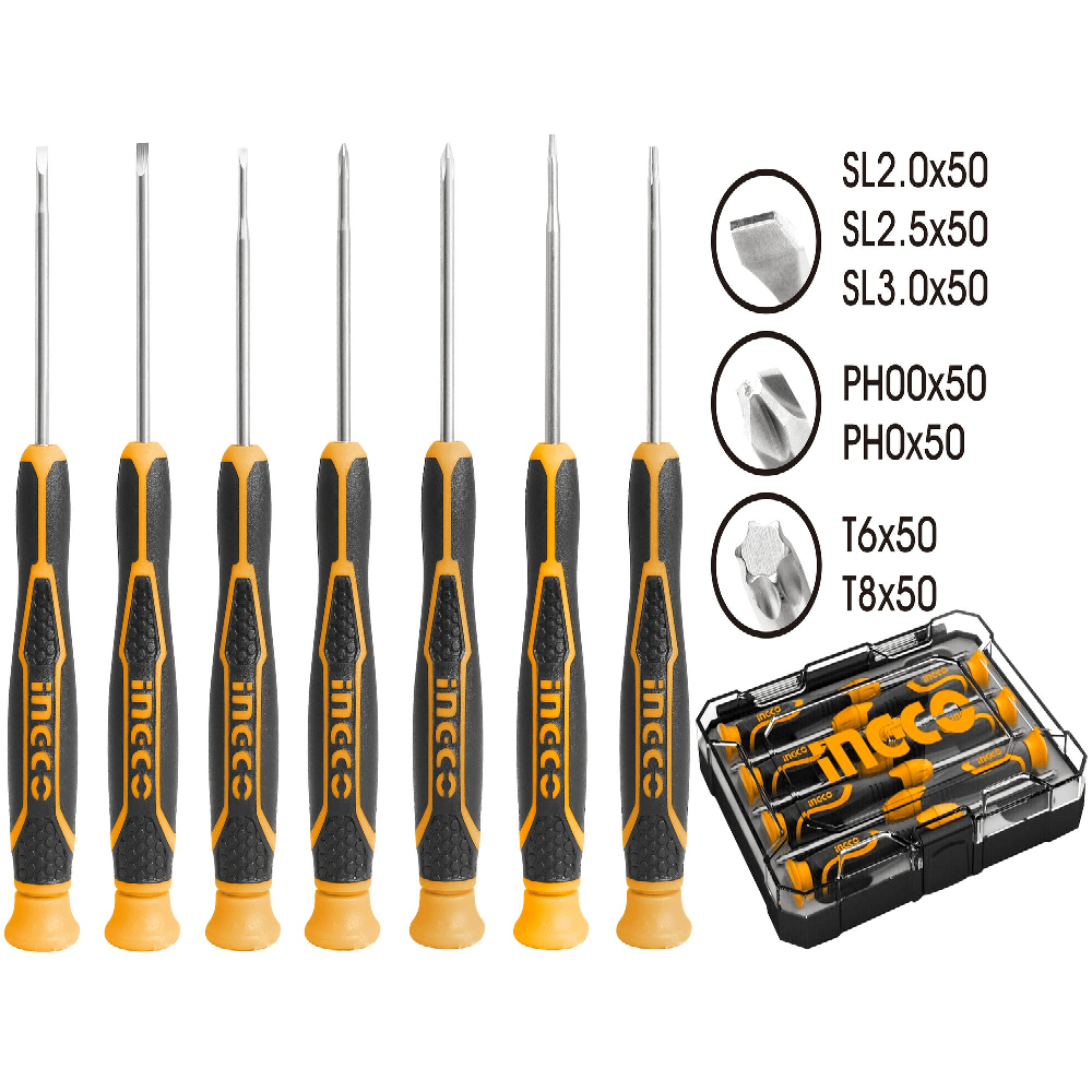 INGCO 7-delni set preciznih odvijaca HKSD0718