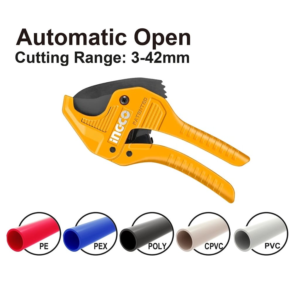Ingco sekač PVC cevi 193mm 3-42mm HPCS05428