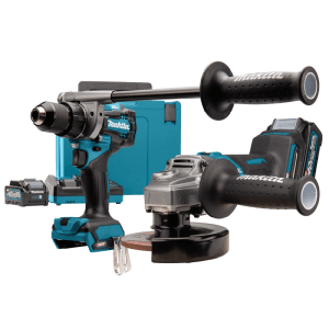 Makita Akumulatorska bušilica - odvrtač DF001G + ugaona brusilica GA005G, 40V, 2x4,0 Ah DK0124G201