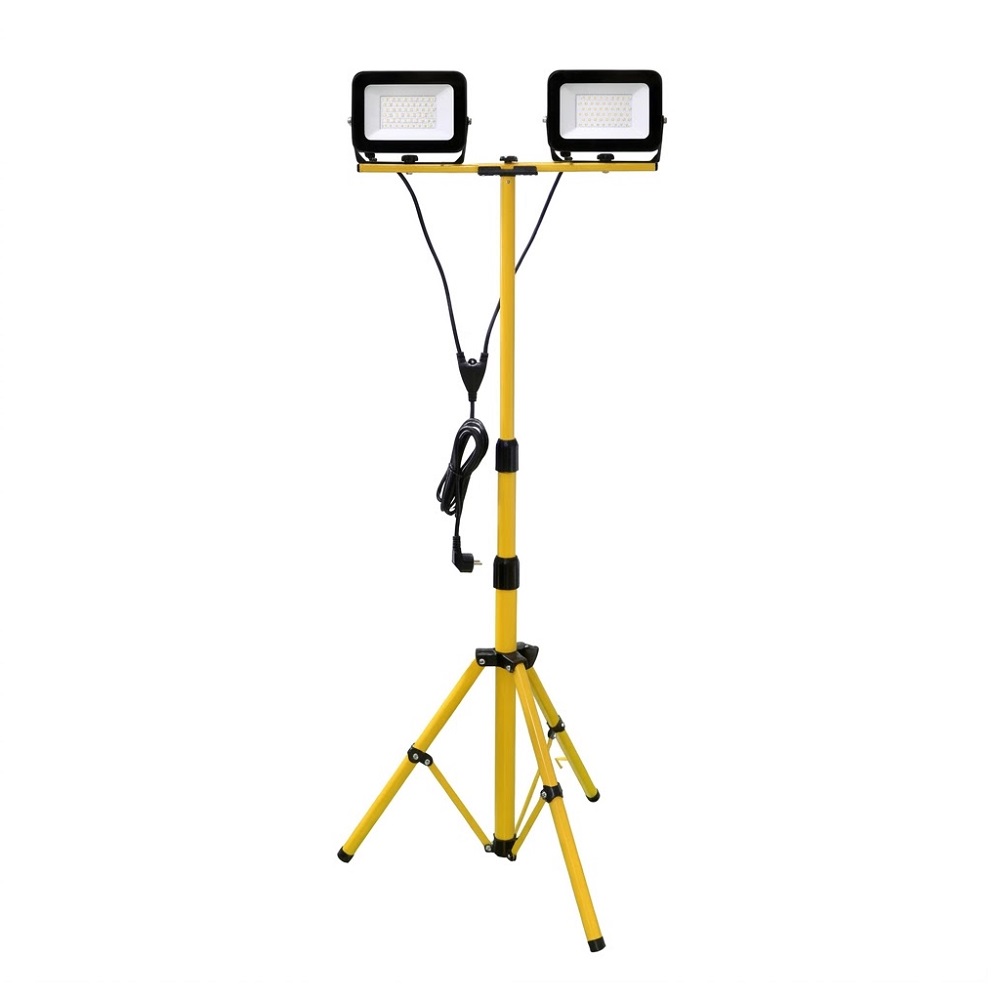 Prenosni LED reflektor na stalku 2x50W (PLR-E24/2×50) PROSTO