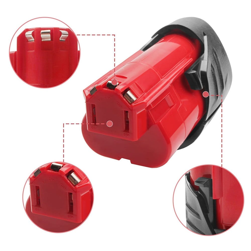 Set M12 NRG-202 HIGH punjač + baterije 12V Milwaukee 4933459209 — slika 4