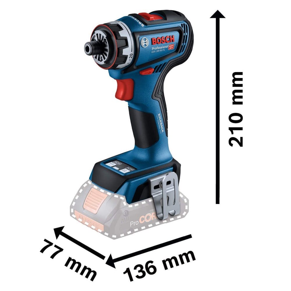 Akumulatorska bušilica GSR 18V-90 FC 2x ProCORE 18V (06019K6200) BOSCH — slika 3