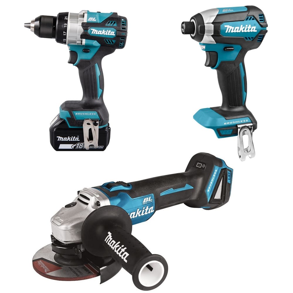 Akumulatorski set alata (DLX3155TJ) DDF486 + DTD153 + DGA504 Makita — slika 2