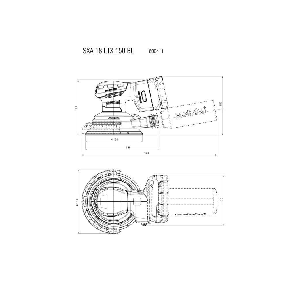 Akumulatorska šlajferica SXA 18 LTX 150 BL (600411850) Metabo — slika 4