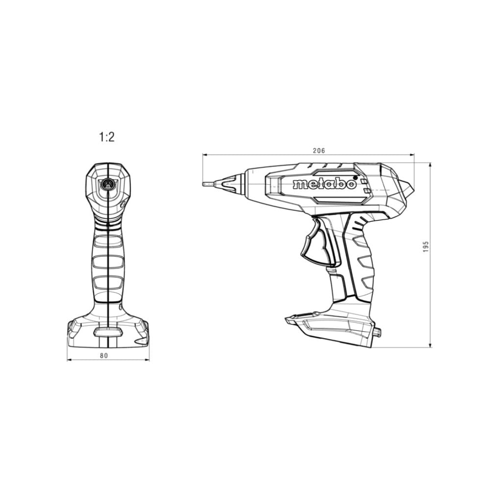 Akumulatorski pištolj za lepljenje HK 18 LTX 20 (600797850) Metabo — slika 3