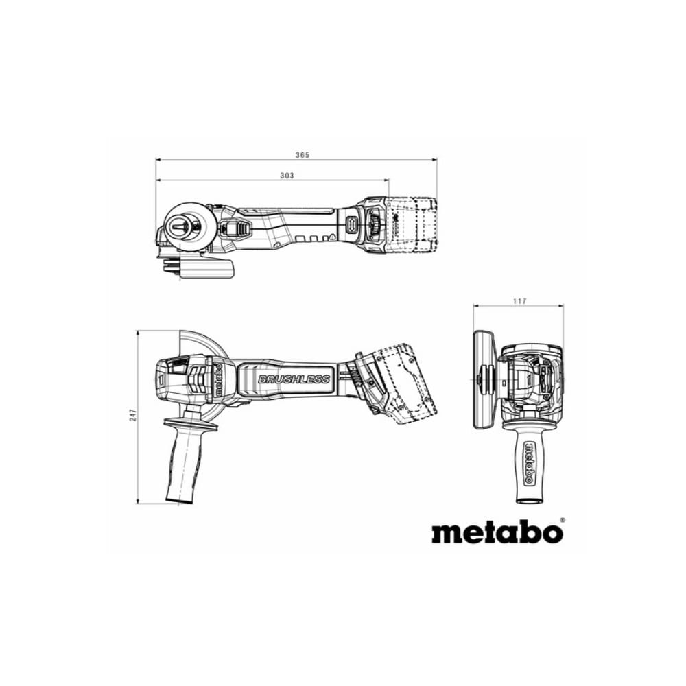 Akumulatorska brusilica WVB 18 BL 11-125 Quick (613057840) Metabo — slika 3