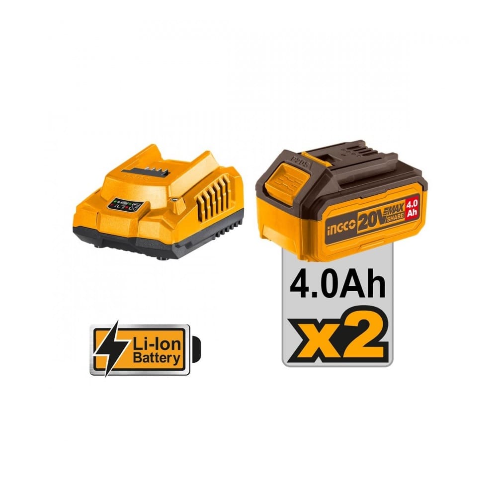 Akumulatorski set alata 5/1 CKLI2019 20V 2×4 Ah INGCO — slika 3