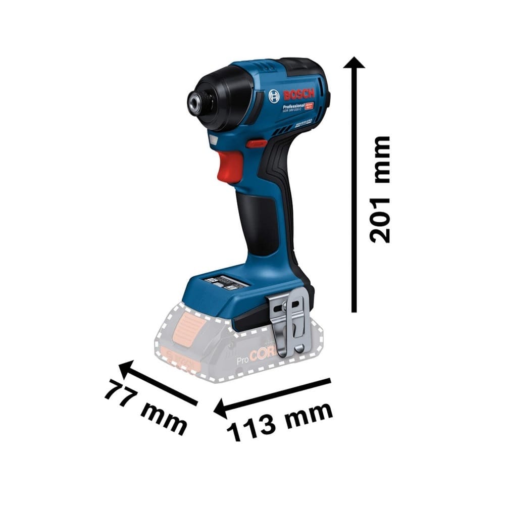 Akumulatorski udarni odvrtač GDR 18V-220 C (06019L6000) SOLO Bosch — slika 2
