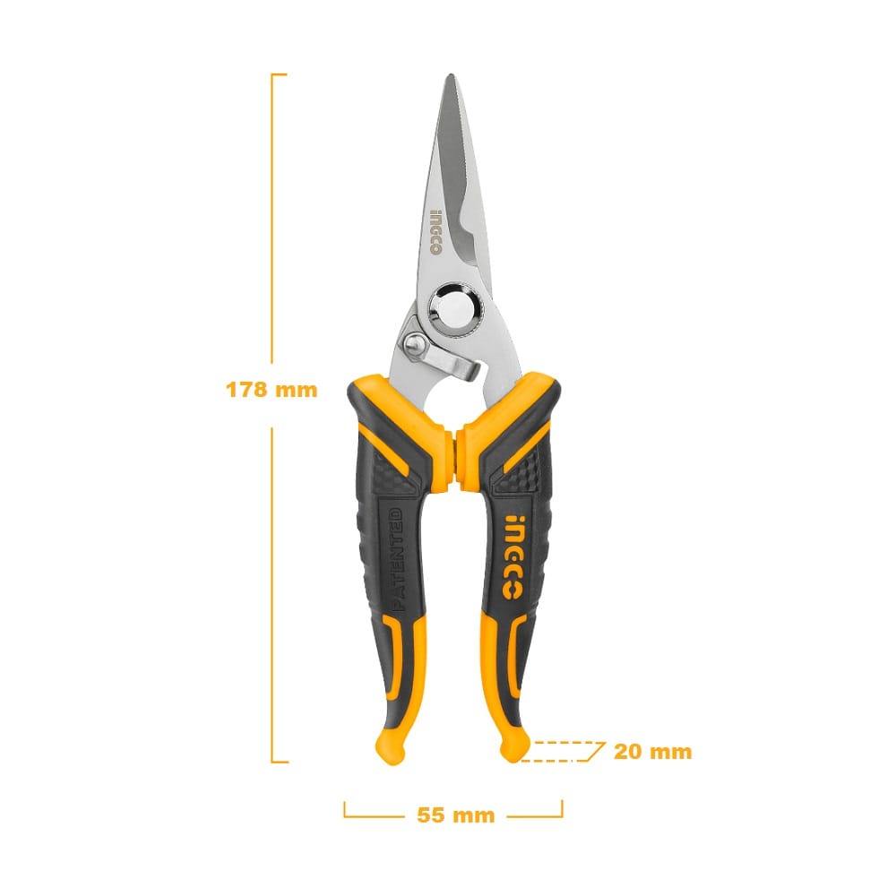 Električarske makaze HES0187 178mm INGCO — slika 3