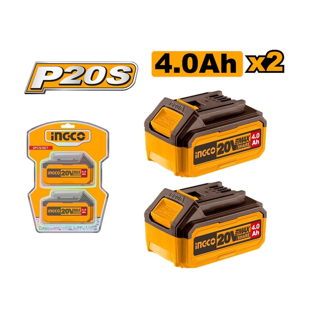 Set baterija 20V COSLI240312E 2×4,0Ah SUPER INGCO