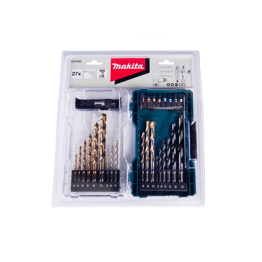 Makita 27-delni set bitova i burgija E-07032 — slika 4