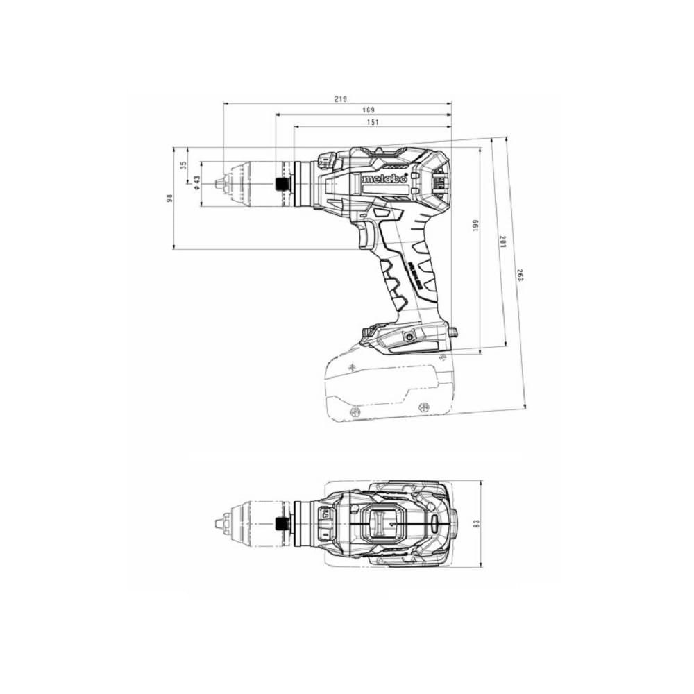 Akumulatorska vibraciona bušilica SB 18 LTX BL I (602360850) Solo Metabo — slika 3