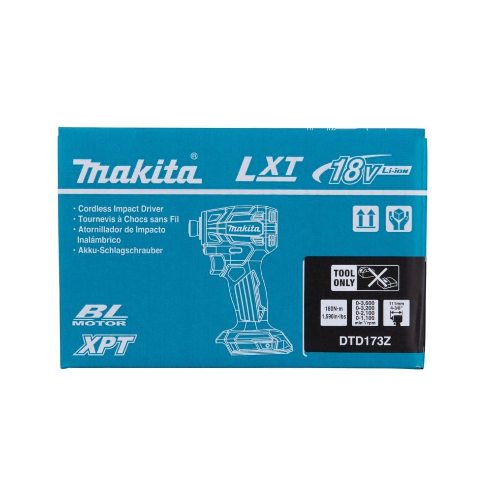 Akumulatorski udarni odvrtač DTD173Z 18V Solo Makita — slika 4