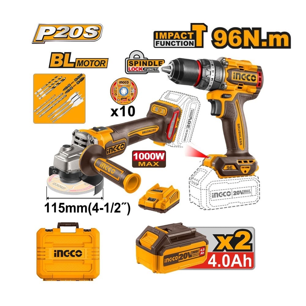 Akumulatorski set alata COSLI241298E 20V SUPER INGCO