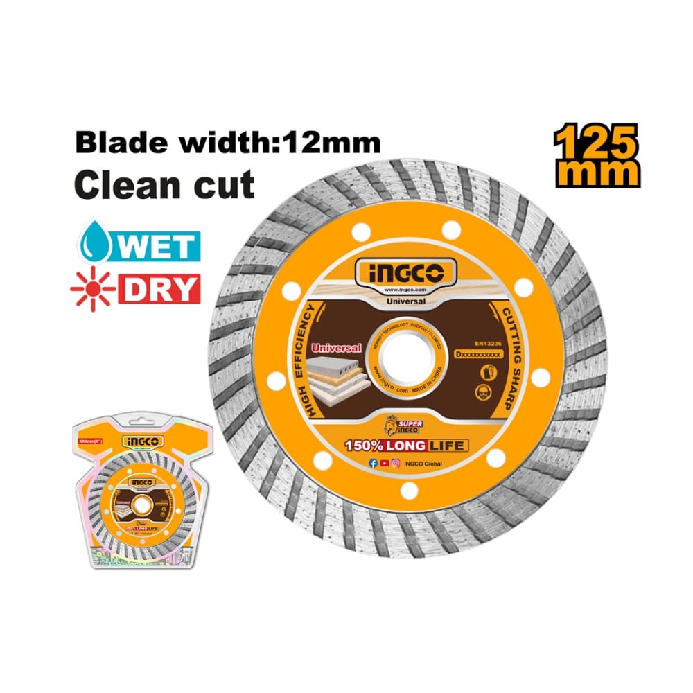 Turbo dijamatski rezni disk DMD031251 125mm SUPER INGCO