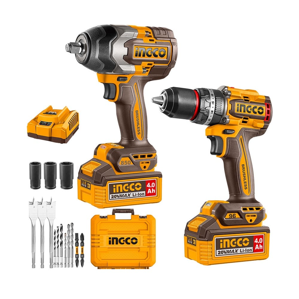 Akumulatorski set alata COSLI250586E 2×4,0Ah SUPER INGCO
