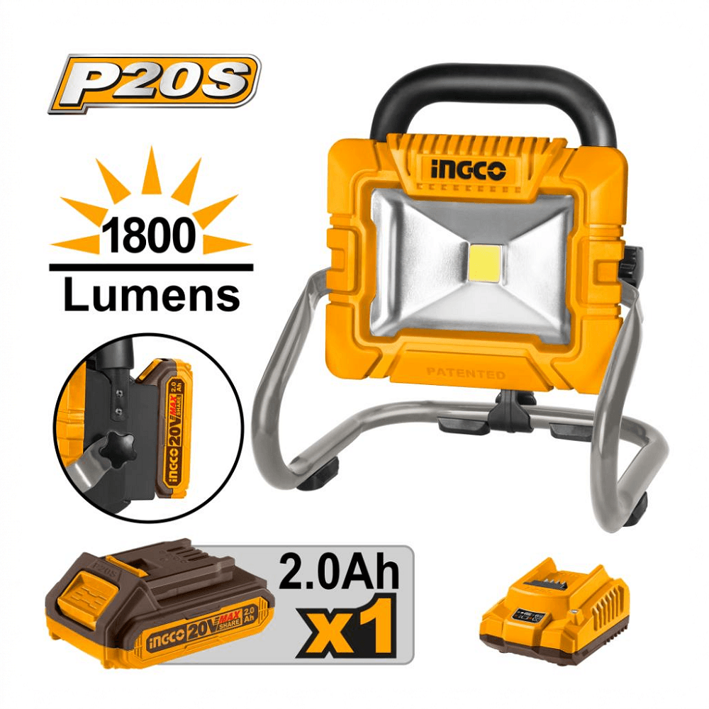 Lithium-ion LED reflektor CWLI20258 1x2Ah Super Ingco